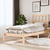 Bed Frame 90x190 cm Single Solid Wood Pine