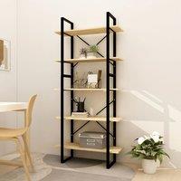 Berkfield Home 5-Tier Book Cabinet 80x30x175 cm Pinewood in Brown | Size: 80 x 30 x 175 cm
