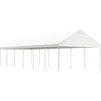 Gazebo with Roof White 13.38x4.08x3.22 m Polyethylene