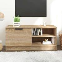 Berkfield Home TV Cabinet Sonoma Oak 80x35x36.5 cm Engineered Wood in Brown