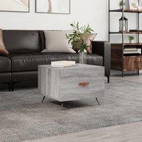 Coffee Table Grey Sonoma 50x50x40 cm Engineered Wood