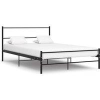 Bed Frame Black Metal 140x200 cm