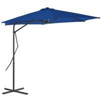 Outdoor Parasol with Steel Pole Blue 300x230 cm