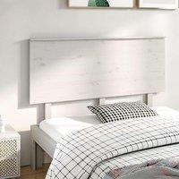 Bed Headboard White 144x6x82.5 cm Solid Wood Pine