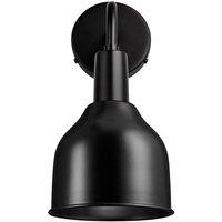 Sleek Cone Wall Light, 7 Inch, Black, Black Holder