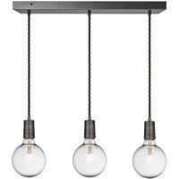 Sleek Edison Cluster Lights, 3 Wire, Pewter
