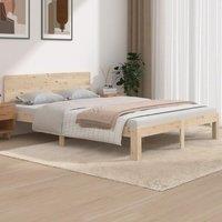 Bed Frame Solid Wood Pine 140x190 cm
