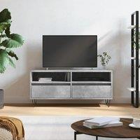 Berkfield Home TV Cabinet Concrete Grey 100x34.5x44.5 cm Engineered Wood