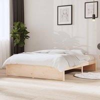 Berkfield Home Bed Frame Solid Wood 140x200 cm in Brown