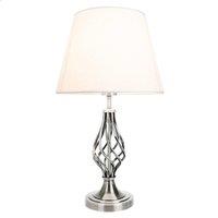 Traditional Table Lamp with Barley Twist Base and Linen Shade
