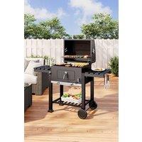 Large Carbon Steel Grill Mobile Stove Charcoal BBQ Cooker