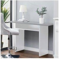 Gray Top Rectangular Narrow Console Table Breakfast Coffee Bar Table