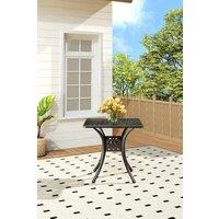 Black Square Outdoor Garden Dining Table
