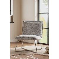Modern Linen Accent Chair with Metal Leg
