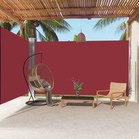 Retractable Side Awning Red 220x600 cm