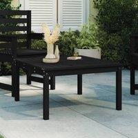 Garden Table Black 82.5x82.5x45 cm Solid Wood Pine