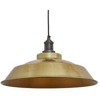 Industville Brooklyn Step Pendant, 16 Inch, Brass, Pewter Holder in Bronze