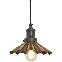 Brooklyn Umbrella Pendant, 8 Inch, Brass, Pewter Holder