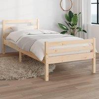Berkfield Home Bed Frame Solid Wood 100x200 cm in Brown