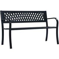 Garden Bench 125 cm Black Steel