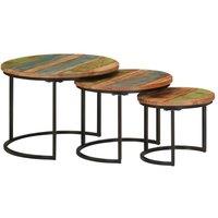 Berkfield Home Nesting Tables 3 pcs Solid Wood Reclaimed