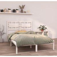 Bed Frame White Solid Wood 120x200 cm