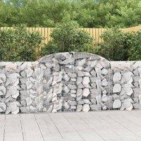 Arched Gabion Baskets 2 pcs 300x30x100/120 cm Galvanised Iron