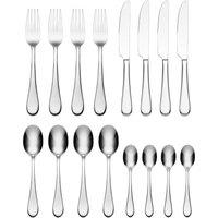 Icarus 16 Piece Culterly Set, Stainless Steel, Rust Resistant, Dishwasher Safe