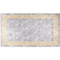 Berkfield Home Rug Washable 190x300 cm Grey Anti Slip | Size: 100 cm diameter