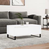 Coffee Table White 90x50x36.5 cm Engineered Wood