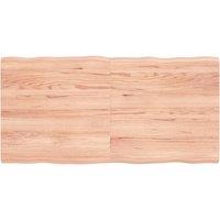 Table Top Light Brown 120x60x(2-4)cm Treated Solid Wood Live Edge