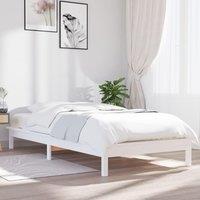 Bed Frame White 90x200 cm Solid Wood Pine