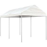 Gazebo with Roof White 4.46x2.28x2.69 m Polyethylene