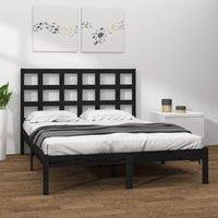 Berkfield Home Bed Frame Black Solid Wood 200x200 cm