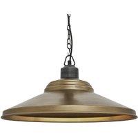 Brooklyn Giant Step Pendant, 18 Inch, Brass, Pewter Chain Holder