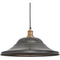 Brooklyn Giant Hat Pendant, 21 Inch, Pewter, Brass Holder