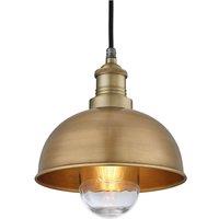 Brooklyn Outdoor & Bathroom Dome Pendant, 8 Inch, Brass, Brass Holder
