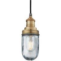 Brooklyn Outdoor & Bathroom Pendant with Brass Holder