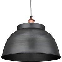 Brooklyn Dome Pendant, 17 Inch, Pewter, Copper Holder