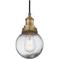 Brooklyn Outdoor & Bathroom Pendant with Brass Holder