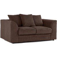 Furnishings For Less UK Luxor Jumbo Cord Fabric 2 Seater Sofa in Chocolate