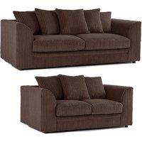 Luxor Jumbo Cord 3 + 2 Fabric Sofa Suite