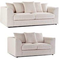 Luxor Jumbo Cord 3 + 2 Fabric Sofa Suite