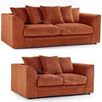 Luxor Jumbo Cord 3 + 2 Fabric Sofa Suite