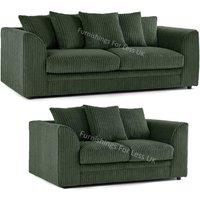 Luxor Jumbo Cord 3 + 2 Fabric Sofa Suite