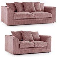 Luxor Jumbo Cord 3 + 2 Fabric Sofa Suite
