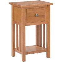 Magazine Table with Drawer 35x27x55 cm Solid Oak Wood