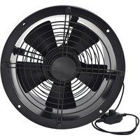 Living and Home Ventilation Wall-Mounted Exhaust Axial Fan 10-inch in Black