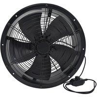 Living and Home Ventilation Wall-Mounted Exhaust Axial Fan 20-inch in Black
