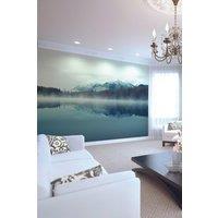 Misty Mountain Lake Wall Mural